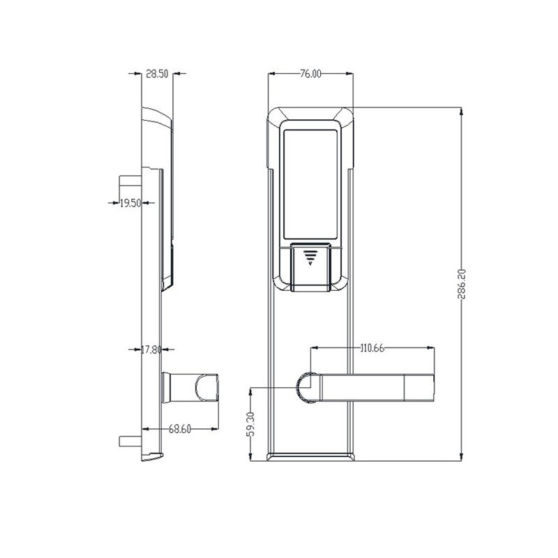 Electronic RFID Card Door Lock with Key Electric Lock For Home Hotel Apartment Office Smart Entry lk18ES5MS