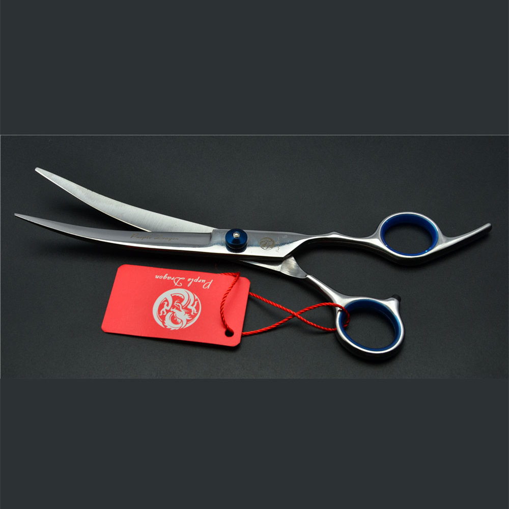 Tijeras de peluquería para perros de 6 ", tijeras de peluquería para mascotas de acero inoxidable japonés, tijeras de corte, tijeras de adelgazamiento, juego de tijeras curvas Z3001