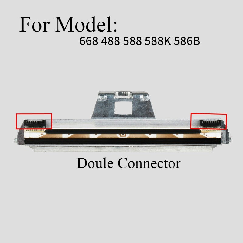 For QIRUI Qirui QR668/386A/586B/588/488/488/380 Printer Print Head Thermal Label Printer Print High-Speed Print Accessories: Doule connector