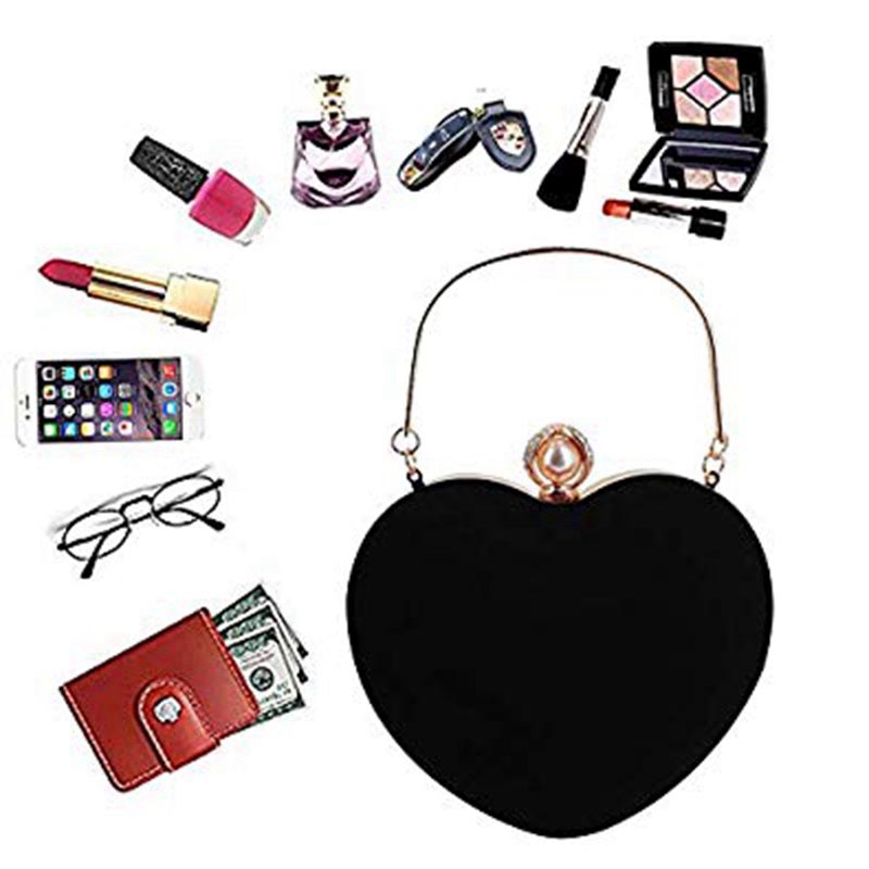 Mini Hart Vorm Clutch Bag Messenger Schoudertas Handtas Tote Avondtasje Purse, S