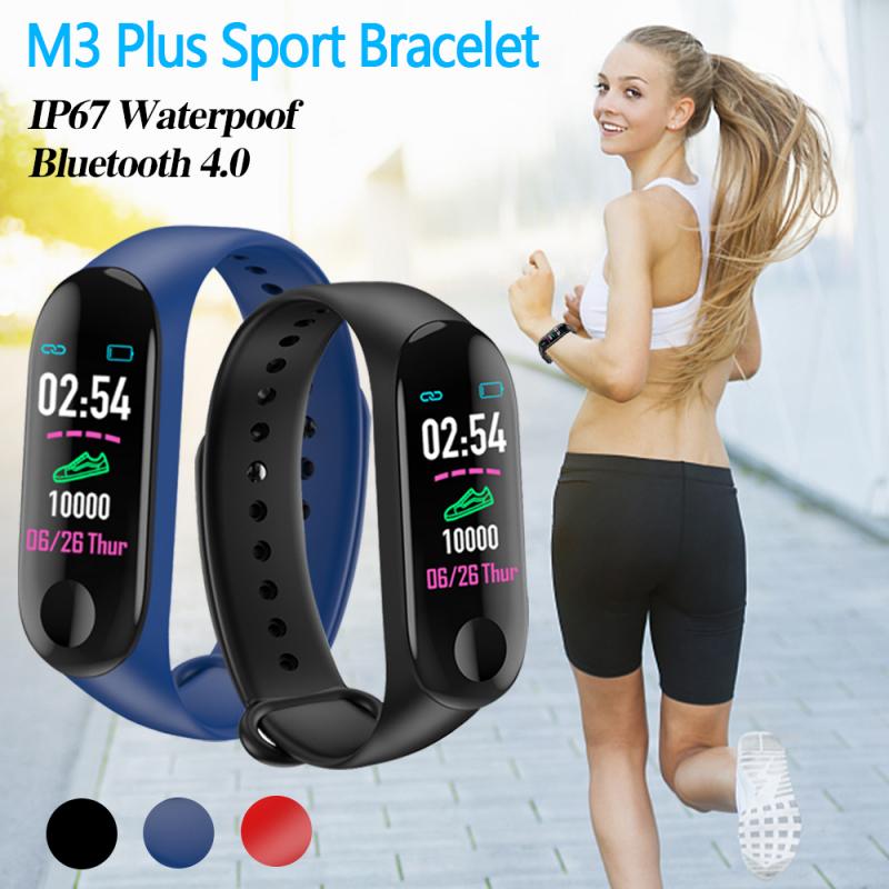 M3 Running Stappenteller Horloge Hartslag Bloeddrukmeter Stappenteller Fitness Tracker Bluetooth Armband Stappenteller