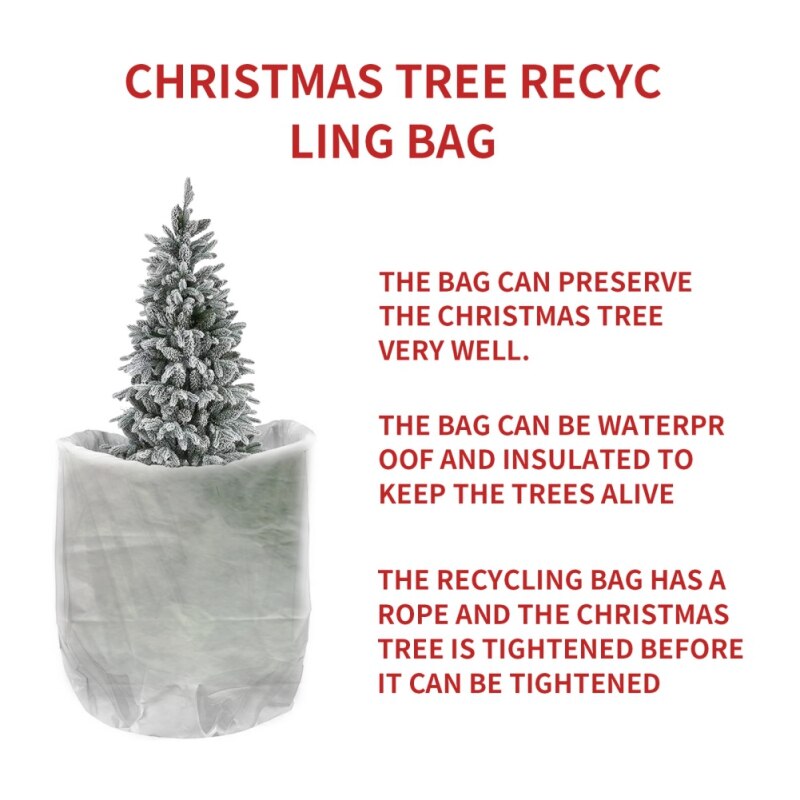 ZL Christmas Tree Storage Bag Disposal Bag Non-woven Storage Dustproof Cover Protect Waterproof Large-capacity Organize Tool