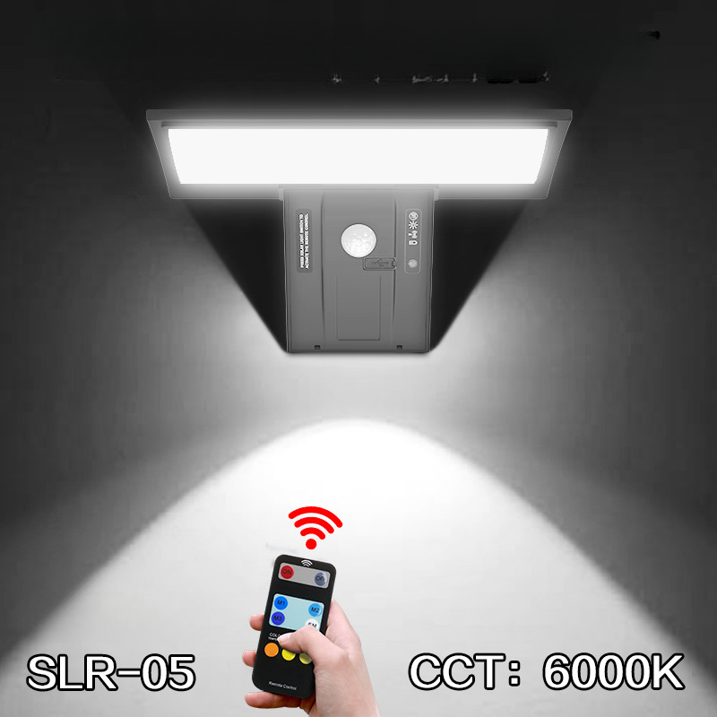 Luzes solares ao ar livre sensor de movimento com controle de segurança inundação luz à prova dwaterproof água 4 modos 90 leds luzes de parede para varanda quintal jardim: Azul