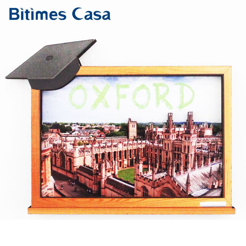 6pcs UK Scenic 3D Refrigerator Fridge Magnets MDF British Museum Oxford Greenwich Travel Souvenir Home Decor