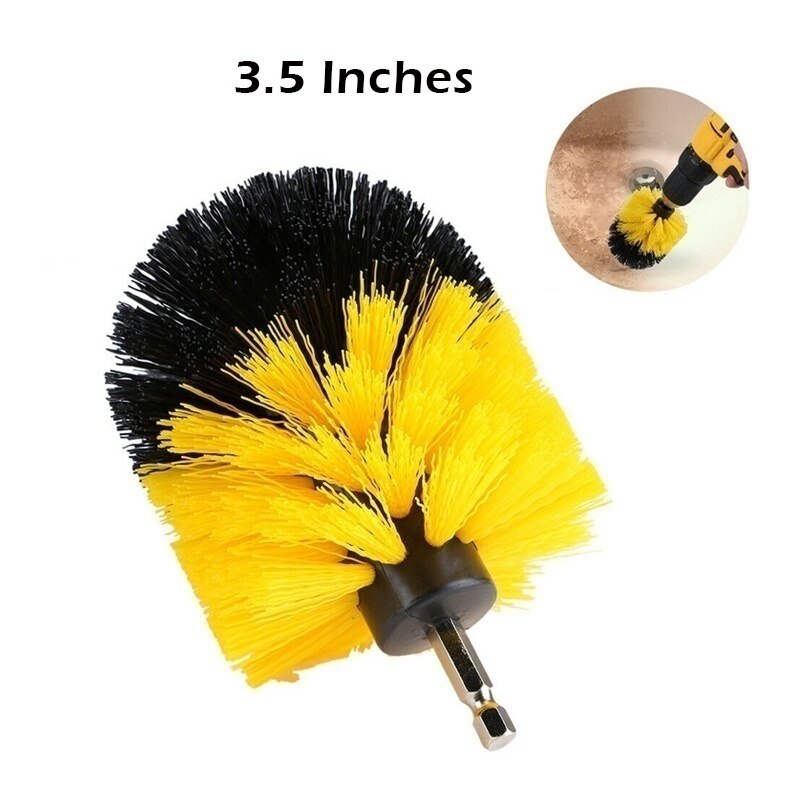 Drill Brush All Purpose Cleaner Scrubbing Brushes for Bathroom Surface Grout Tile Tub Shower Kitchen Auto Care Cleaning Tools: 3.5inch