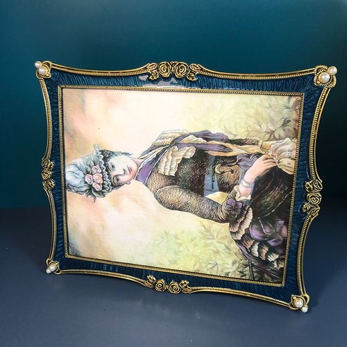 Golden Branches Floral Photo Frames Modern Gold Plated Framed Picture Frame Desk Decoration Family Portrait Photo Frame: A 10 inch