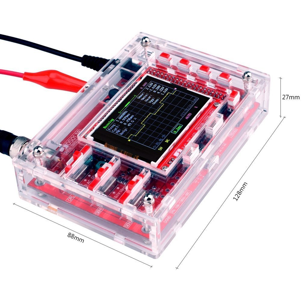 DSO138 2.4 Inch TFT Digital Oscilloscope 1Msps Real Time Sampling Rate Assembled Welded/DIY Parts Kit/Acrylic For Shipper