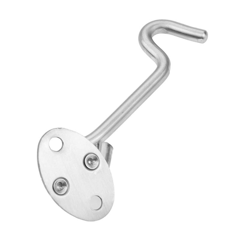 2Pcs Cabin Door Hook & Eye Latch Lock Shed Gate Catch Silent Holder Stainless Steel 6 inch