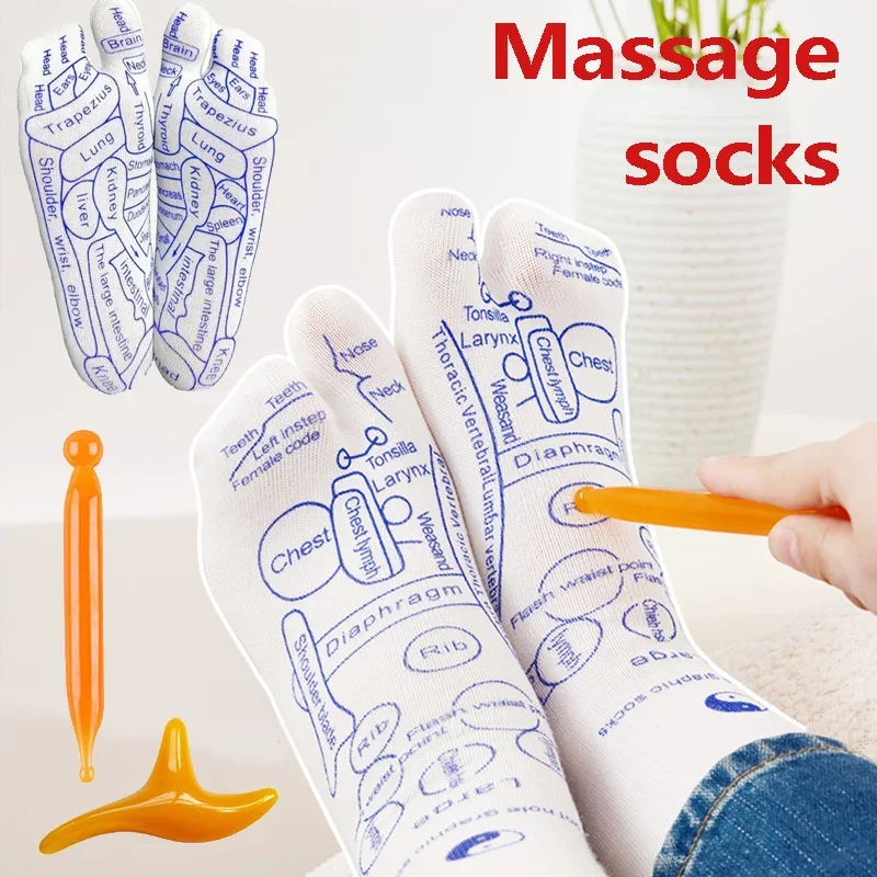 Fußmassage Akupressur Socken entlasten müde Füße Socken Akupunkturpunkt Fußmassagegerät Reflexzonenmassage Socken Physiotherapie Fußpflegewerkzeug