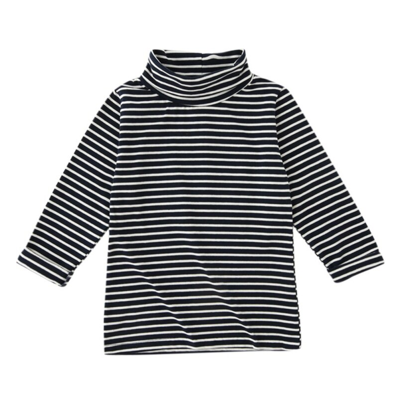 1-6t outono bebê meninas meninos camisa crianças inverno roupas quentes listra manga longa blusa topos criança crianças camiseta: L / 6