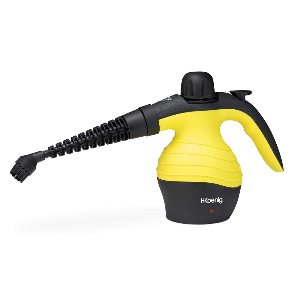 H.Koenig NV60 Limpiador A Vapor Compacto, Vaporeta Limpieza Hogar 1000W, 4,2 Bares, Capacidad de 350ml, Vaporeta de Mano Pequeña