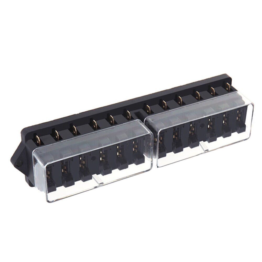 Car 12 Way Standard Blade Fuse Box Block Holder Socket Plug 12V 24V for car boat caravan camper