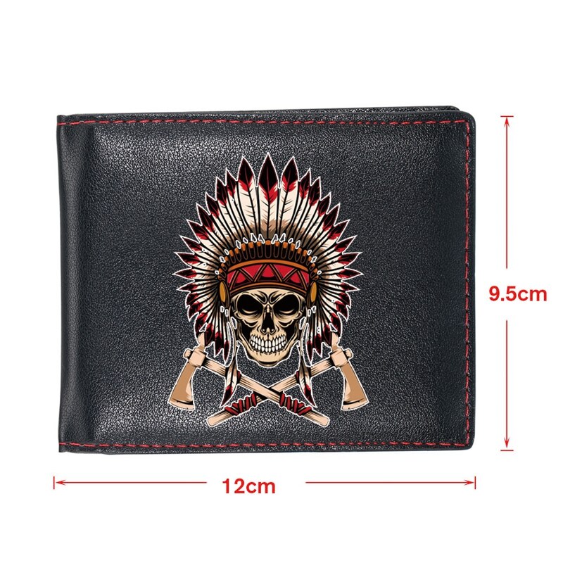 Indische Alte Mann Retro Porträt Leder Geldbörsen Bifold Kurzen Münze Geldbörsen Kreditkarte Halter Männlichen Geldbörse carteira masculina