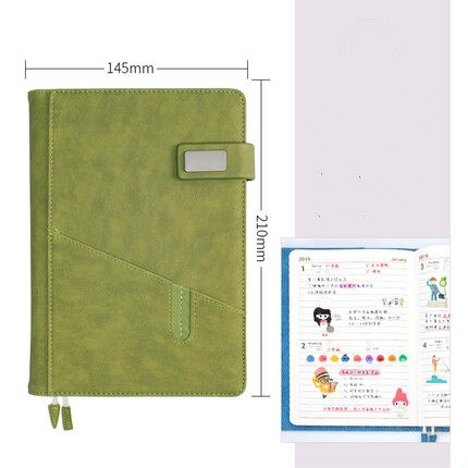 A5 Soft School Planner Notebook Daily Weekly Yearly Planner Notebook Personal Journal Diary Organizer Planner Agenda: Green
