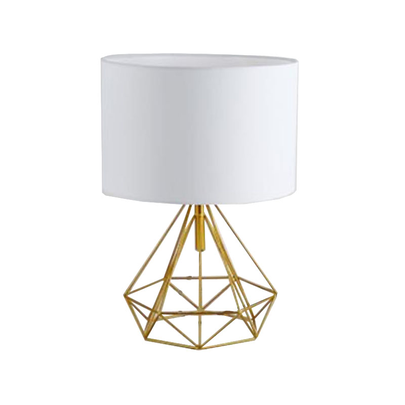 nordisch retro Geometrische schreibtisch lampe Gold Schwarz Weiß Hohl Diamant Tuch schatten Tisch Lampe Schlafzimmer Wohnkultur Leuchten: RGB / verrotten