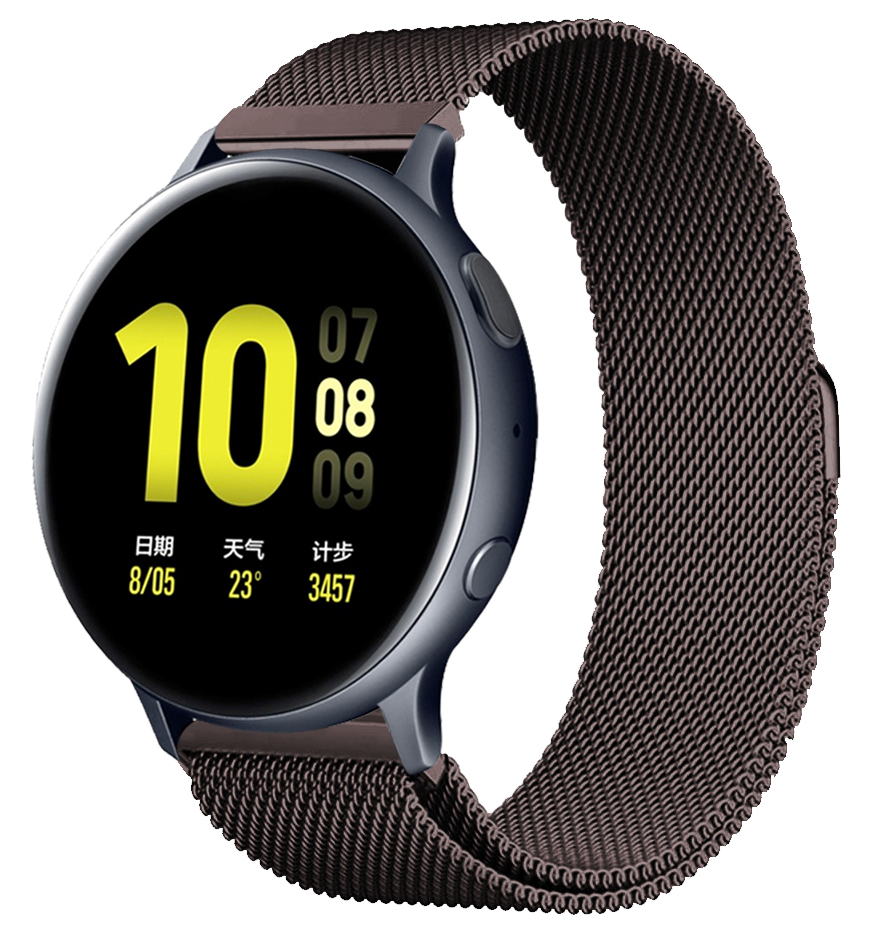Correa de bucle milanés para garmin vivoactive 5 Denver sw360 DW reemplazo 20mm 22mm pulsera correa de reloj Amazfit MOTO Universal: BLACK WHITE / 13 mm