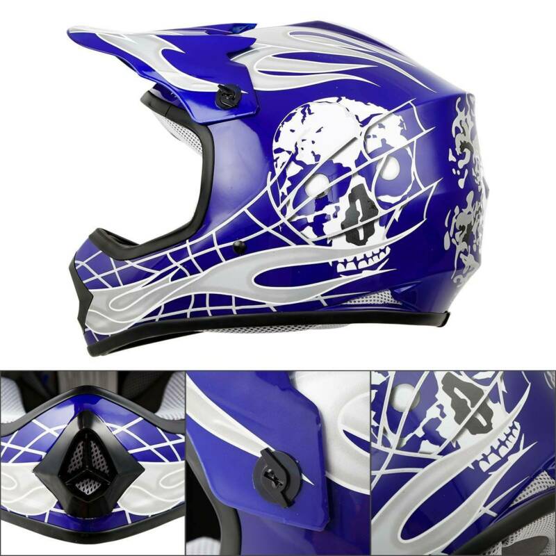 Dot Jeugd Helm Kind Kids Motorfiets Motocross Full Face Off-Road Dirt Bike Atv Sml Xl W/Goggles Handschoenen