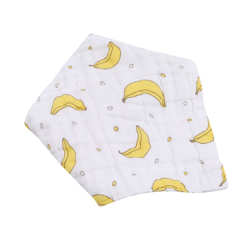 1Pc Baby Bib 100% Natuurlijk Katoen Zacht Fruit Stijl Hoofddoek Baby Blouse Snurken Doek Voeden Speeksel Handdoek baby Met Behulp Van