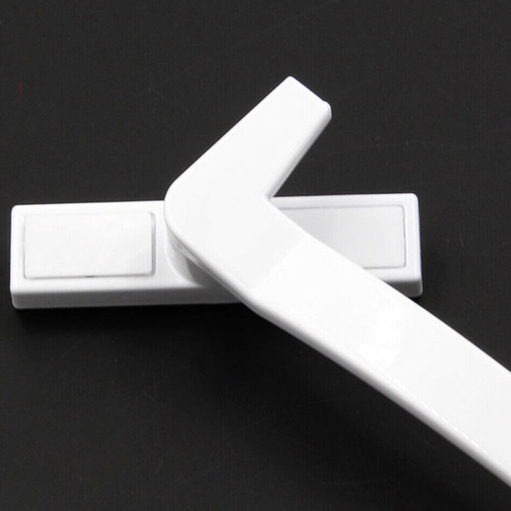 1pc Window Locking Handle White Tone Easy Install Home Replacement Safety Grip Hand Durable Hardware Fitting Zinc Alloy