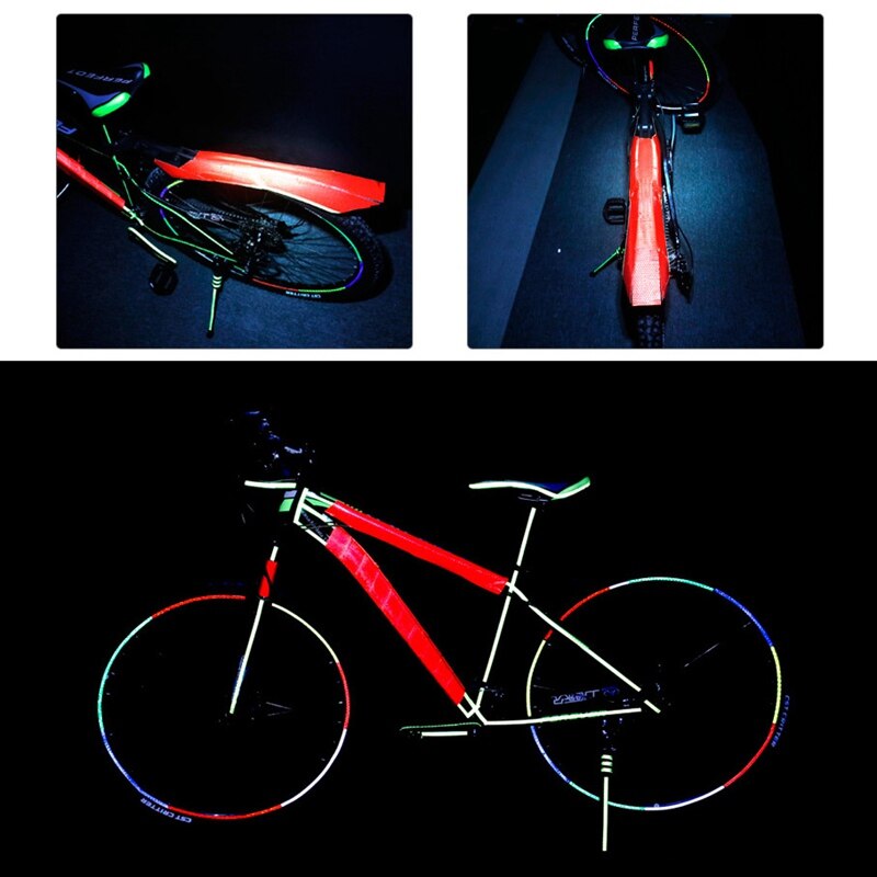 Radfahren 5cm x 3m Reflektierende Band Fahrrad Aufkleber Klebeband Wasserdichte Fahrrad Nacht Sicherheit Warnung Zubehör
