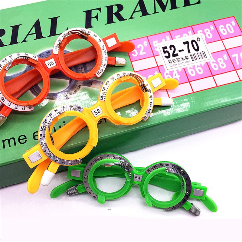 Kleurrijke Plastic Optische Glazen Lens Trial Frame Optometrie Opticien Apparatuur 52Mm-70Mm Lenzenvloeistof Accessoires