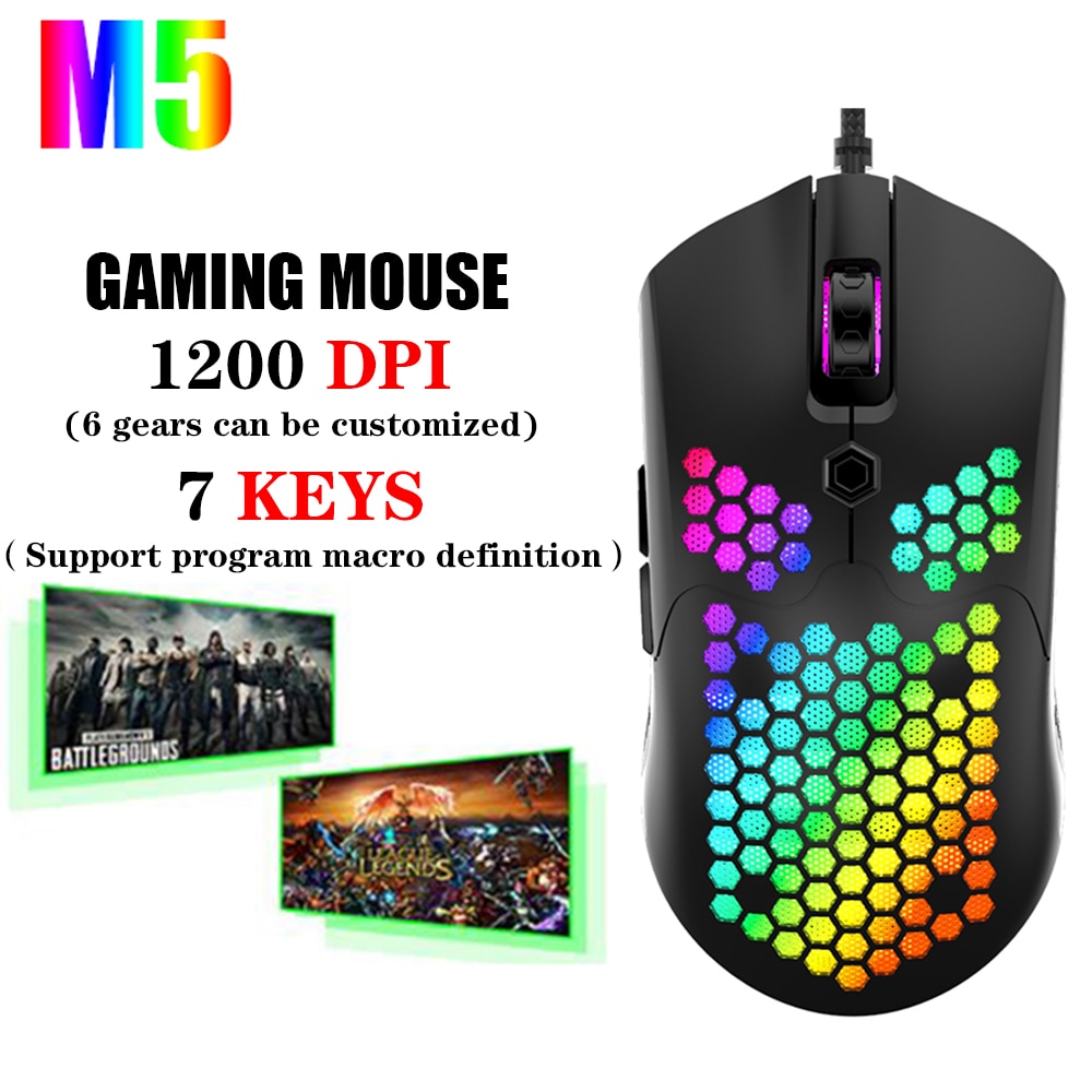 Gaming Mouse 12000 DPI 7 buttons RBG Backlit ergonomic USB Wired Mouse For laptop computer gamer mouse
