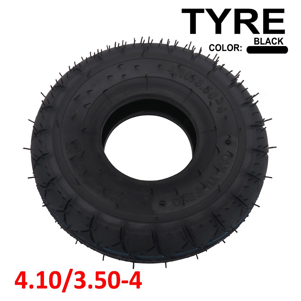 4,10X3,50-4 4,10/3,5-4 para ATV Quad silla de ruedas eléctrica para personas mayores movilidad Scooter rueda neumático exterior tubo interno 47cc 49cc: Black