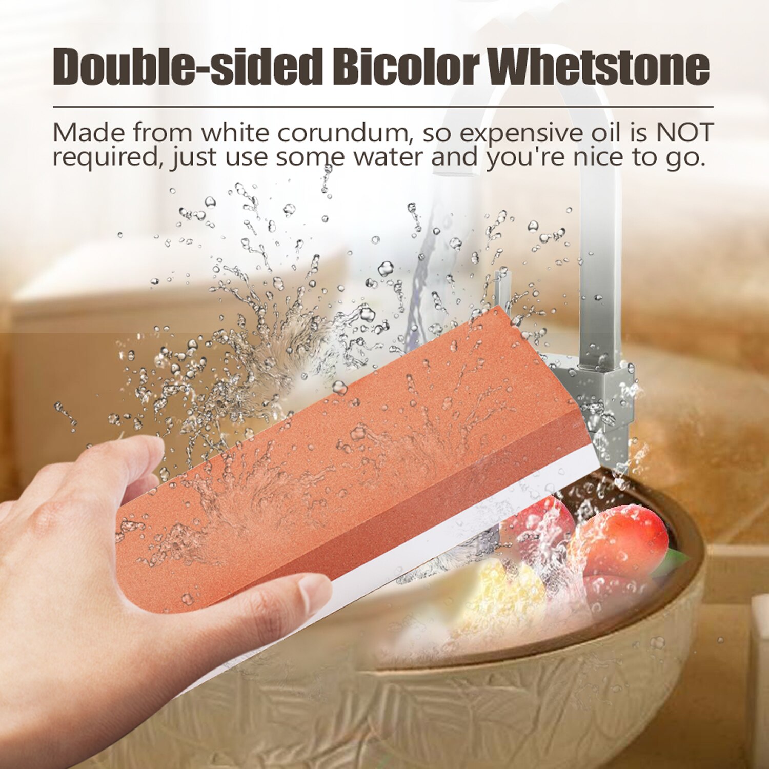 400/1000 3000/8000 1000/6000 Grit Premium Whetstone Cut Sharpening Stone Set Ideal Sharpener For All Blades Easy To Assemble