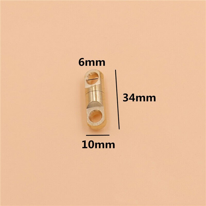 2Pcs Solid Brass Swivel Eye Rotating Connector for Keychain Round Circle Key Ring: 10mm diameter