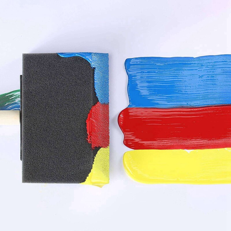 Foam Brush-4 Inches-24 Pieces Polyfoam Brush Set-Lightweight, Durable, Very Suitable for Acrylic