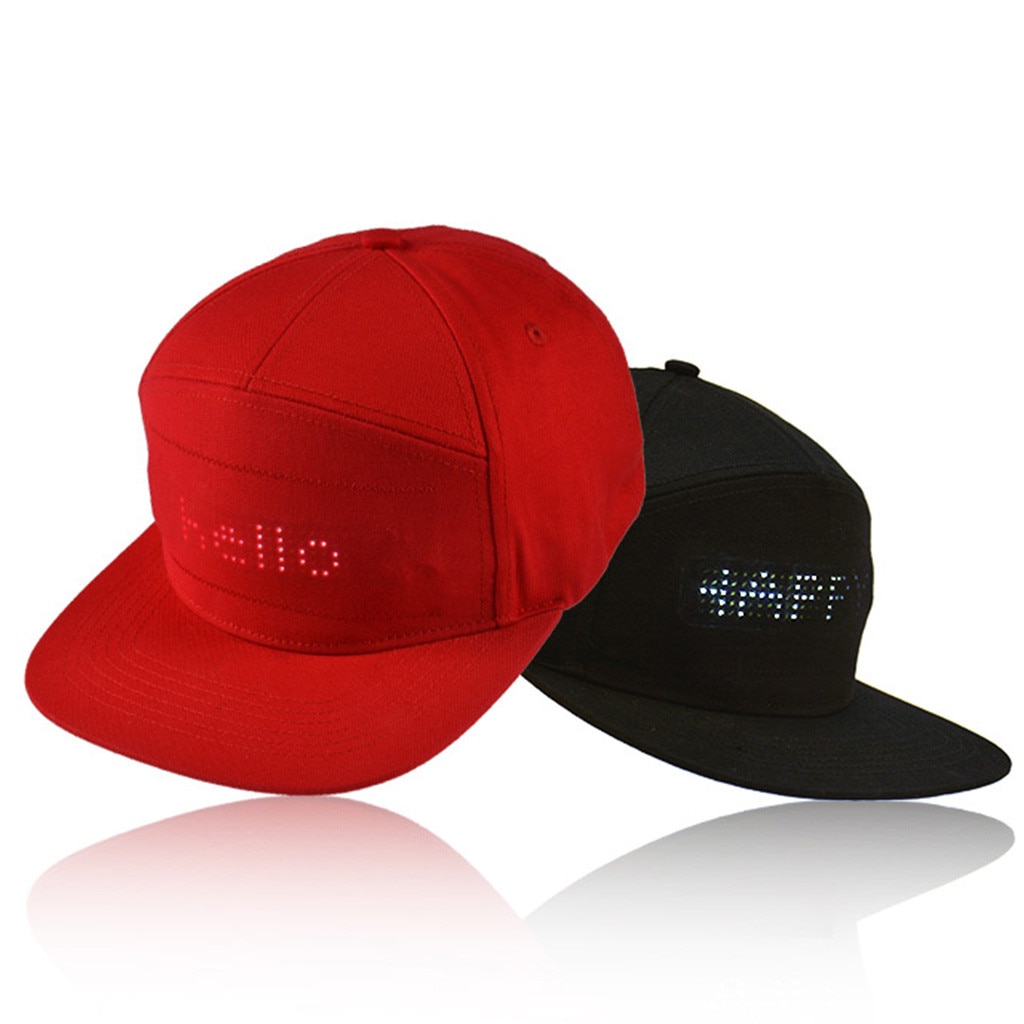 Sombrero de béisbol con pantalla Led para hombre, gorra de béisbol con pantalla Led, estilo Hip Hop, , desfile, Golf, pesca, , Año , # T1G