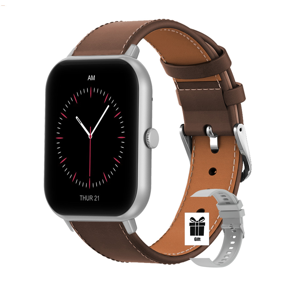 Nowe luksusowe smartwatchi mężczyźni pełny ekran połączenie Bluetooth prezent walentynkowy budzik niestandardowe zdjęcie zegarek śledzący zdrowie kobiety 2025: żółty