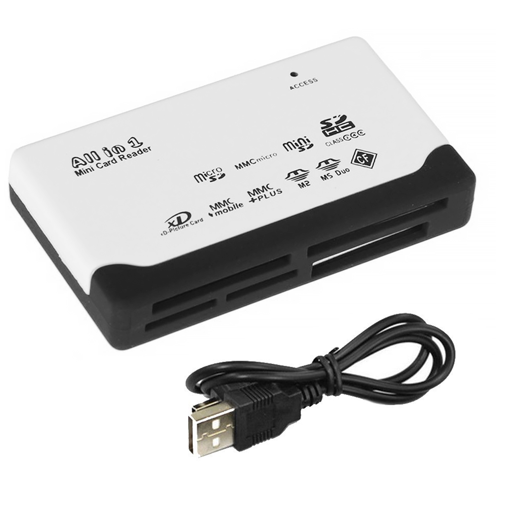 Usb 2,0 tf card reader, memory card reader, fast data transfer, all in one card reader, supports tf, cf, sd, mini sd, ms, xd, hot