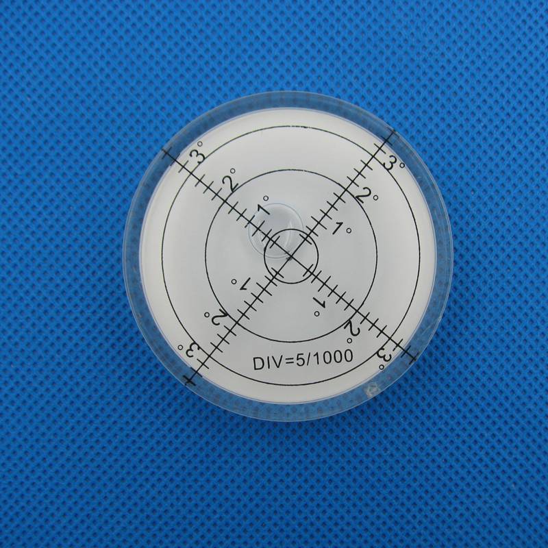 Haccury 60*12mm cirkulärt vattenpass med rund bubbelpass universal grader: Vit