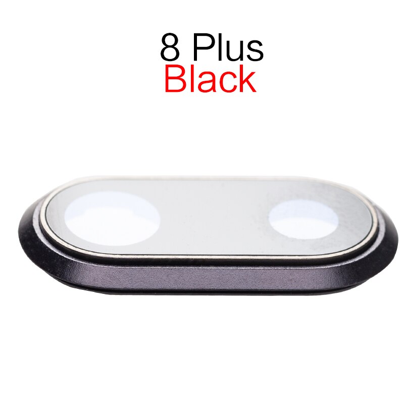 1 sztuk tylna kamera szklany obiektyw pierścień Bezel pokrywa uchwyt dla iPhone 7 8 Plus X obiektyw części zamienne: For 8P Black