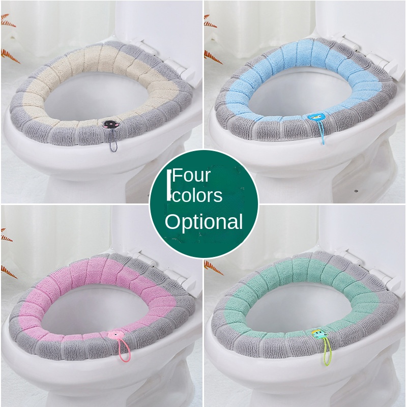 Toilet Cushion Household Thickened Plush Toilet Cushion In Winter Portable Toilet Ring Commode Toilet Seats