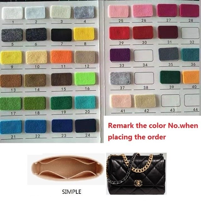 Für 19 Klappe tasche Handtasche Filz Tuch Legen Tasche Organizer machen-hoch Handtasche Organizer Reise Innere Geldbörse Tragbare Kosmetik Taschen: L30-einfach Stil
