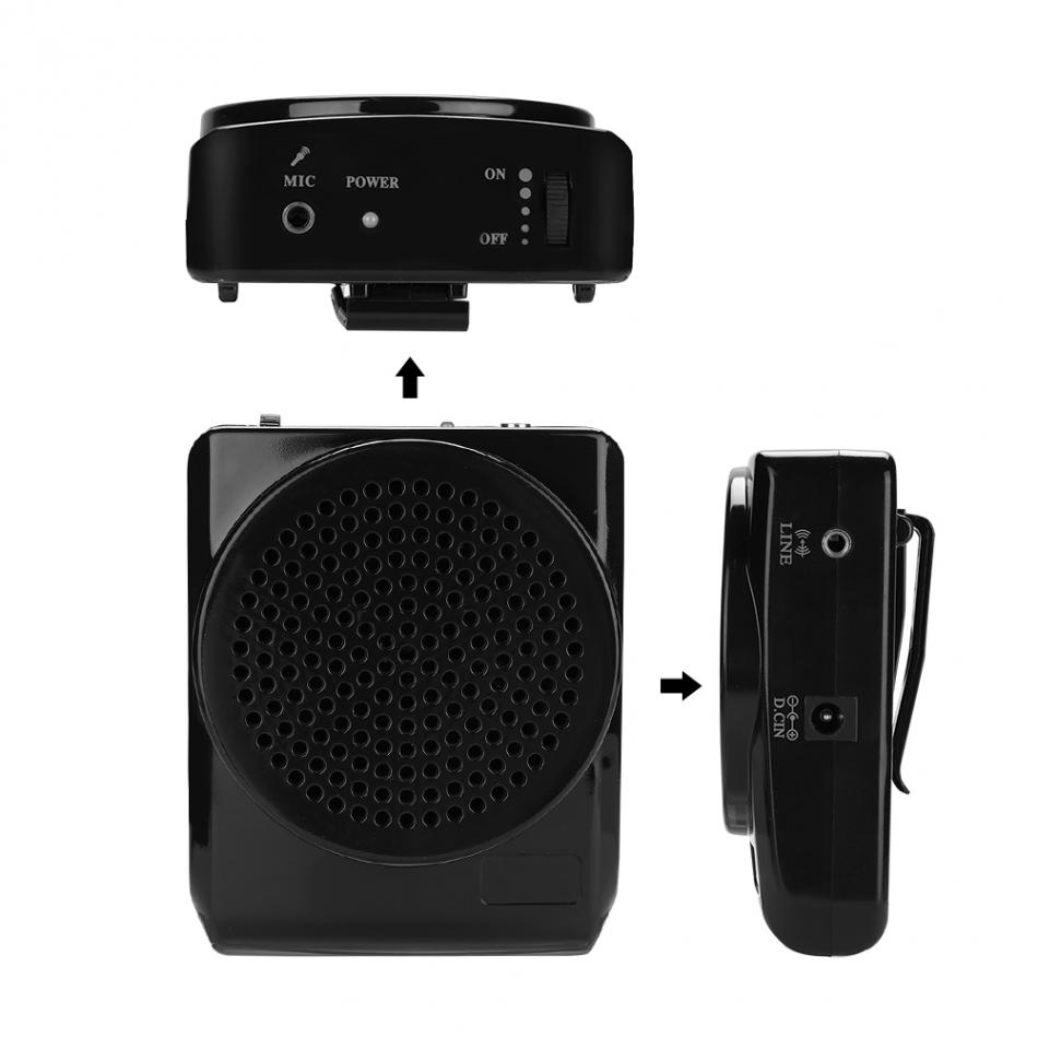 110V-220V Portable Rechargeable Voice Loud Booster Amplifier Microphone Teaching Speaker with Waistband