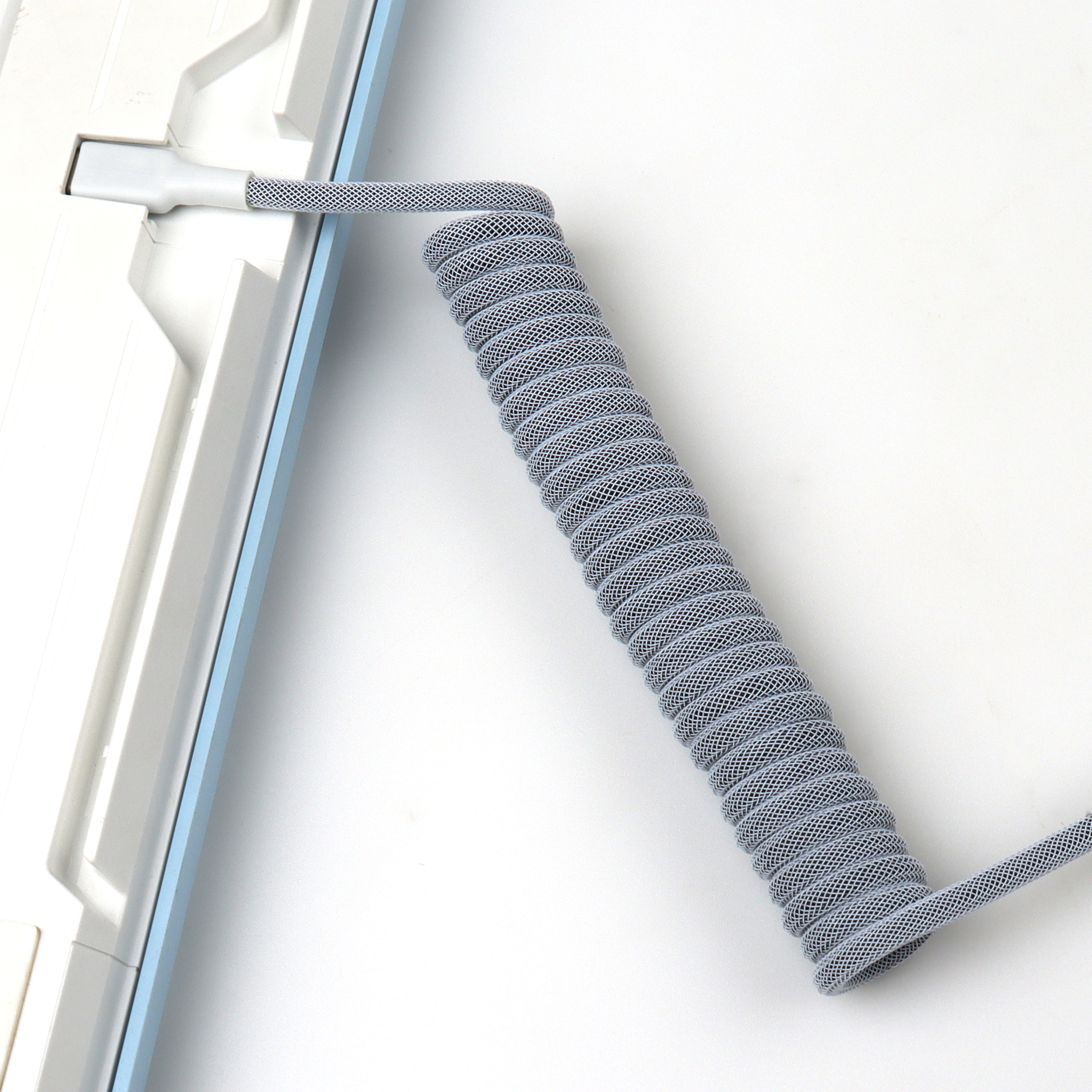 Cable en espiral estilo C a C, teclado mecánico tipo C, Cable de datos Usb C, conector de aviación para ordenador de escritorio de aviador GX16