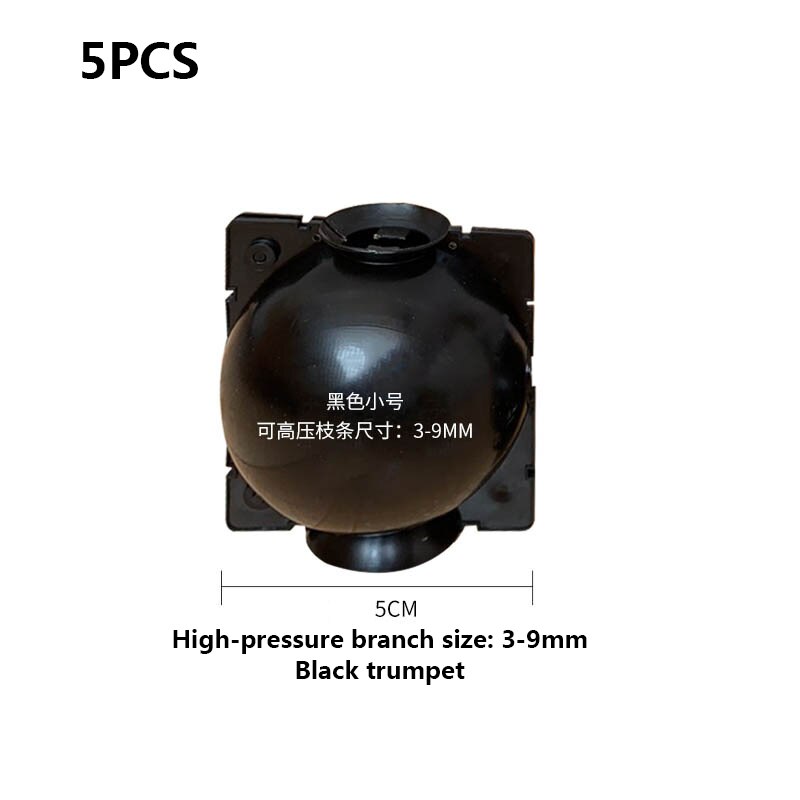 Caixa de crescimento de raiz de planta 5 peças, para jardim 5/8/12cm de diâmetro, enxertia de bola de enxertia de planta caixa de crescimento de enrolamento.: 5pcs black s