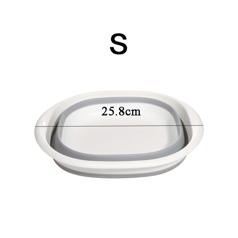 Portable Folding Basin Dirty Clothes Storage Underwear Cleaning Kitchen Sink Washing Basin Laundry Tub Baignoire pliable massage: Gray S