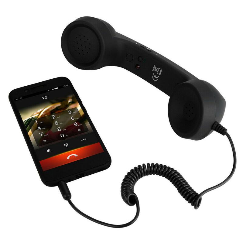 1pcs Mobile Phone Telephone Receivers Handset Earphone Retro Telephones Receiver For IPhone 3.5mm Interface Cellphone