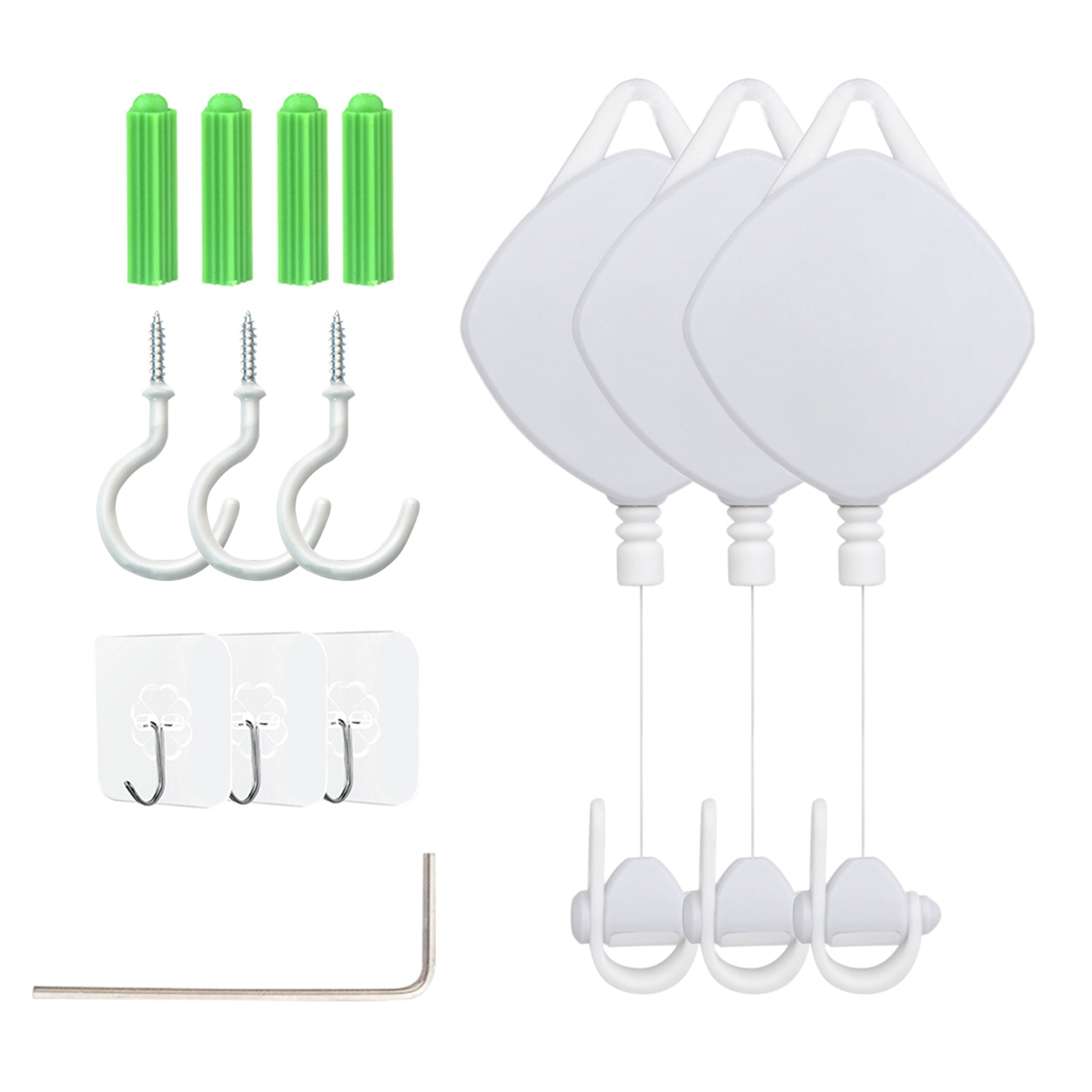 VR Cable Management System Ceiling Pulley VR Accessories For HTC Vive Pro/Oculus Rift/ Oculus Quest Link/Oculus Quest 2: 3PCSWhite