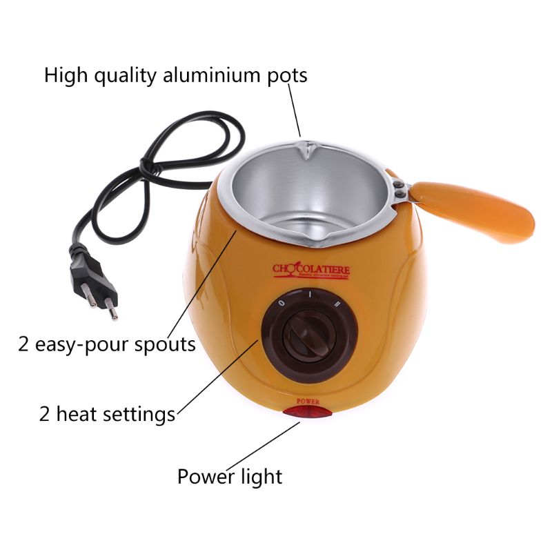 Electric Heating Chocolate Candy Melting Pot Fondue Fountain Machine Kitchen Baking Tool