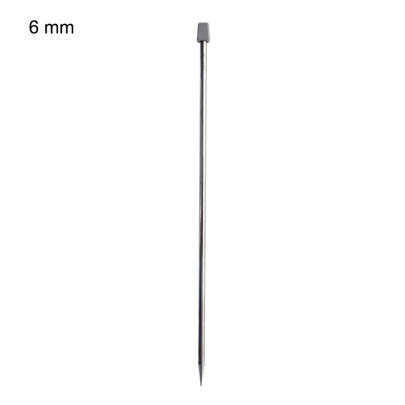1Pair 35CM Multi Purpose Crochet Hook DIY Sewing Tools Stainless Steel Silver Sweater Weaving Needle Knitting Needles: 6mm
