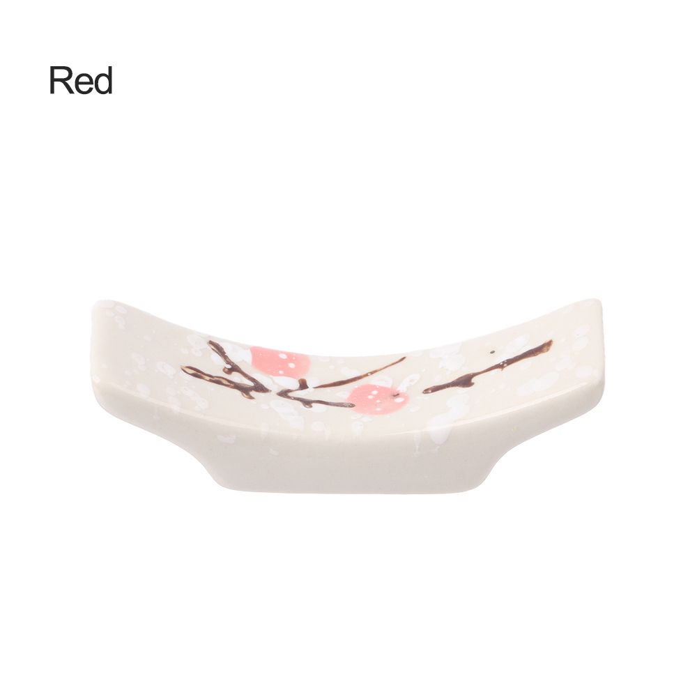 1PC Cute Style Ceramic Chopsticks Pillow Rest for Home Decoration Cat Chopsticks Forks Holder Spoon Holder: red