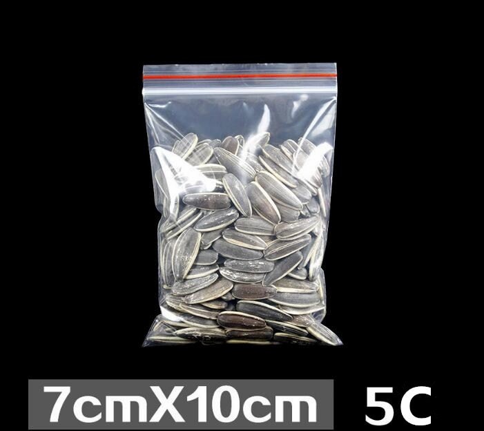 10 sizes Small Mini Zip lock Baggies Plastic Packaging Bags Transparent Plastic zipper bag ziplock Packing Storage Bags 100pcs