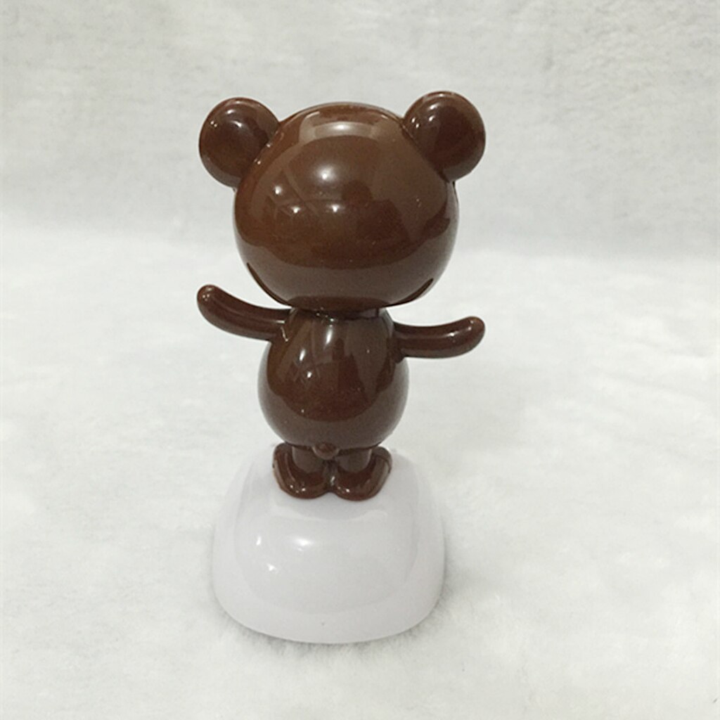 Op zonne-energie werkende dansende speelgoedauto op zonne-energie thuisdanser bobbelspeelgoed koffiebeer