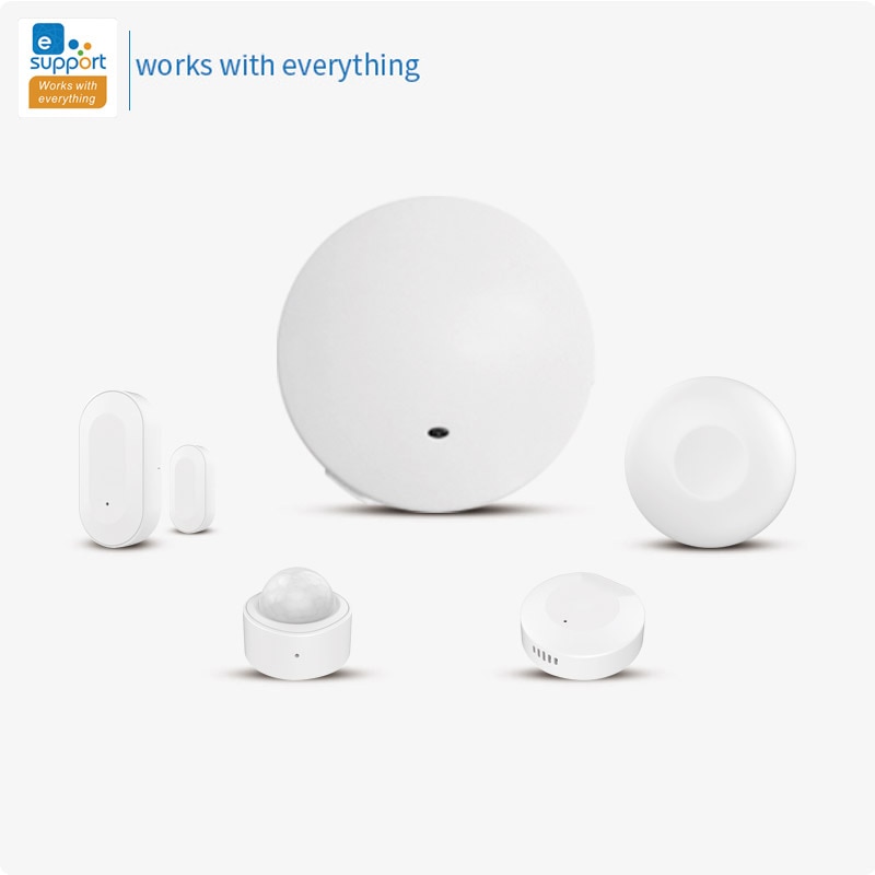 EWelink Zigbee Hub Smart Home PIR Sensor de puerta Sensor de temperatura y humedad Sensor domótica escena alarma de seguridad Kit