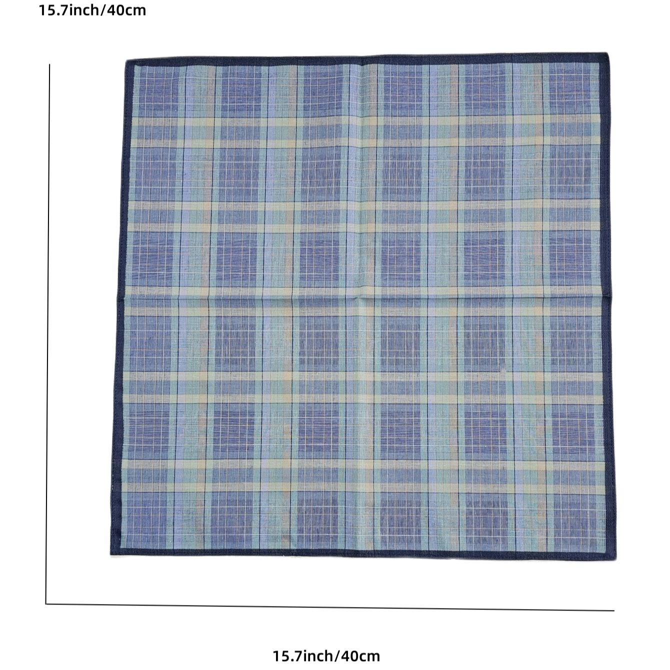 Mouchoir en tissu de style fin pour , tissu occidental à carreaux, mouchoir décoratif d'extérieur, sueur douce, 15.7 pouces, 6 pièces